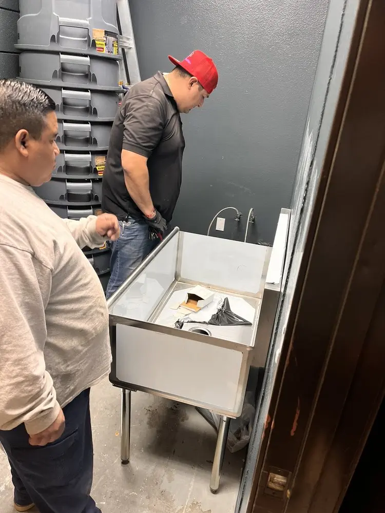 Commercial plumbing and sink installation in Woodlake