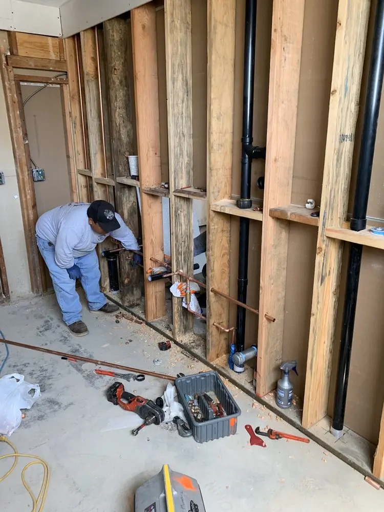 Commercial rough-in plumbing for Gas Line Repair in Woodlake